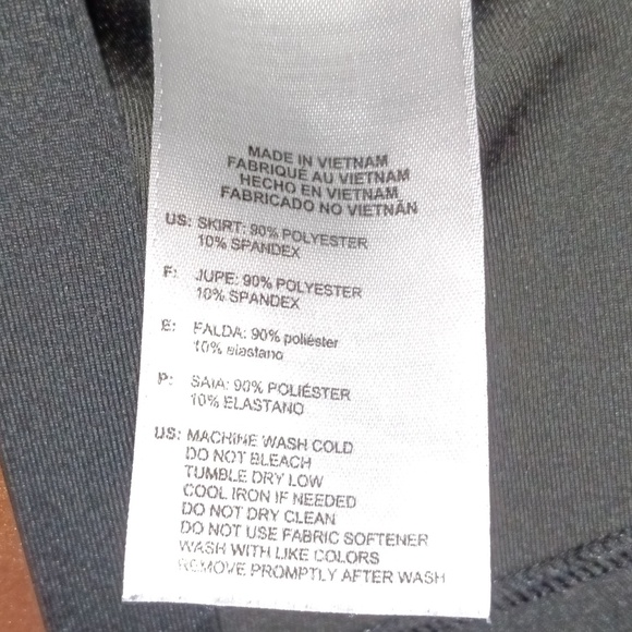 Adidas Capsule Skort Golf Skirt Tennis Black Silver Gold Copper Stripes -Small - Picture 9 of 10